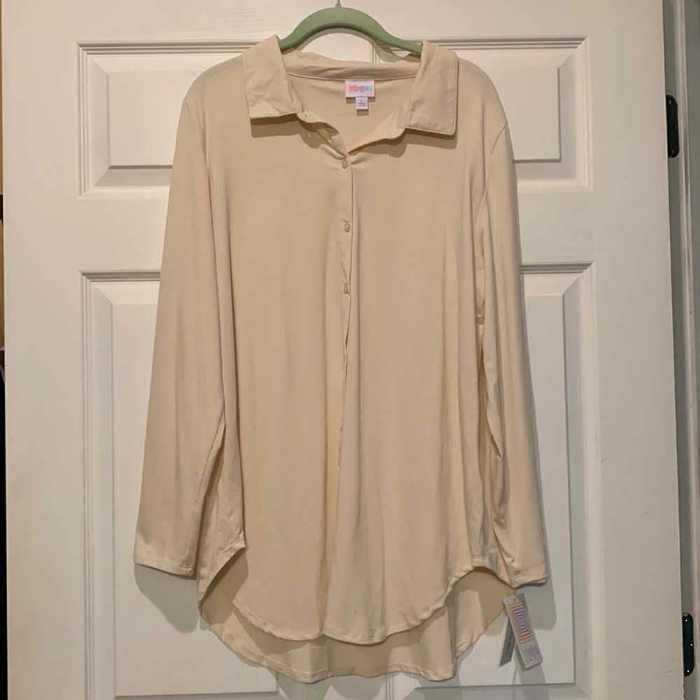 LuLaRoe Valentina. Cream. Large. NWT